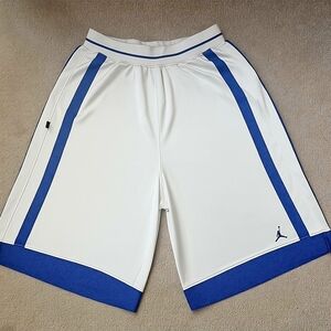 Jordan Men's Athletic Shorts in White and Blue
